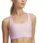 Under Armour BH Mid Crossback Sport Bra Rosa/Hvit polyester Medium Dam...