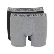 Armani Endurance Boxer 2P Svart/Grå bomull Medium Herre