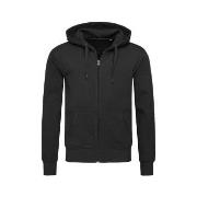 Stedman Active Hooded Sweatjacket For Men Svart 3XL Herre