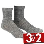 Damella Strømper 2P Thin Wool Socks Lysgrå Str 39/42 Dame