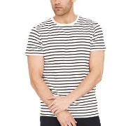 Resteröds Bamboo Crew Neck Svart stripet X-Large Herre