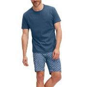 Calida Relax Streamline 2 Short Pyjamas Blå bomull Large Herre