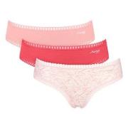 Sloggi Truser 3P GO Crush Hipster Briefs Rød/Rosa bomull Medium Dame
