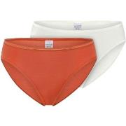 Schiesser Truser 2P Modal Essentials Tai Colored Oransje/Hvit modal 42...