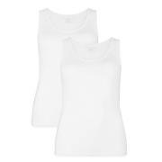 Bamboo basics 2P Anna Knitted Singlet Hvit Large Dame