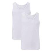 Bamboo basics 2P Stef Singlet Hvit Medium Herre