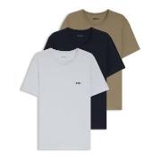 BOSS 3P Classic T ShirtRN Svart/brun bomull Medium Herre