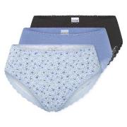 Schiesser Truser 3P Modern Brazillian Slips Svart/Blå bomull 40 Dame