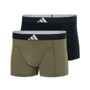 adidas 2P Active Flex Cotton Body Trunk Svart/Grønn bomull Small Herre