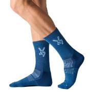 Seger Strømper Glide Wool Ski Socks Marine/Blå Str 40/42