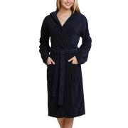 Schiesser Essentials Bathrobe With Hood Marine bomull Medium Dame