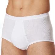 Schiesser Classic Brief With Fly 3XL-4XL Hvit bomull 3XL Herre