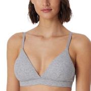 Schiesser BH Pure Rib Organic Cotton Soft Bra Grå B 85 Dame