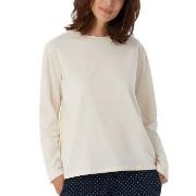 Schiesser Women Mix and Relax Long Sleeved Shirt Krem bomull 36 Dame