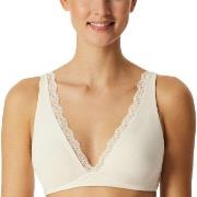 Schiesser BH Unique Cotton Soft Bra With Lace Krem bomull B 70 Dame