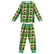 Småfolk Mønstret Pyjamas Med Gravemaskiner Grønn | Grønn | 1-2 years