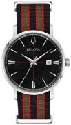 Bulova Herreklokke 96B317 Classic Sort/Tekstil Ø39 mm