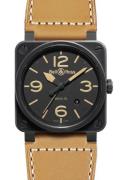 Bell & Ross Herreklokke BR0392-HERITAGE-CE BR 03-92 Sort/Lær