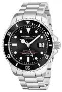 Stührling Original Herreklokke 883.01 Aquadiver Sort/Stål Ø42 mm