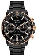 Bulova Herreklokke 98B302 Sort/Stål Ø45 mm