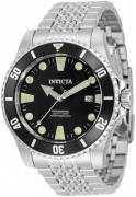 Invicta Herreklokke 33502 Pro Diver Sort/Stål Ø44 mm