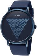 Guess Herreklokke W1161G4 Imprint Blå/Gummi Ø44 mm