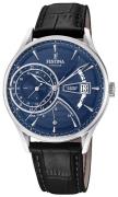 Festina Herreklokke F16985-3 Blå/Lær Ø41 mm