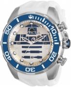 Invicta Herreklokke 35084 Star Wars Sølvfarget/Gummi Ø50 mm