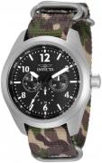 Invicta Herreklokke 33627 Sort/Tekstil Ø46 mm