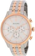 Bulova Herreklokke 98A216 Sølvfarget/Rose-gulltonet stål Ø42 mm