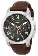 Fossil Herreklokke FS4813 Dress Sort/Lær Ø44 mm