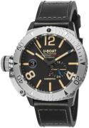 U-Boat Herreklokke 9007/A Classico Sort/Gummi Ø46 mm