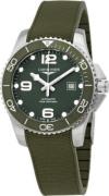 Longines Herreklokke L3.782.4.06.9 Hydroconquest Grønn/Gummi Ø43 mm