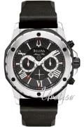 Bulova Herreklokke 98B127 Marine Star Sort/Gummi Ø44 mm