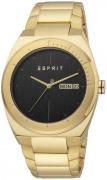 Esprit Herreklokke ES1G158M0085 Strike Sort/Gulltonet stål Ø42 mm