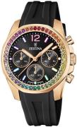 Festina Dameklokke F20611-3 Boyfriend Sort/Gummi Ø38.1 mm