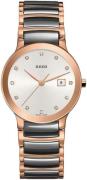 Rado Dameklokke R30555762 Centrix Sølvfarget/Rose-gulltonet stål