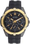 Guess Herreklokke W1302G2 Sort/Gummi Ø47 mm