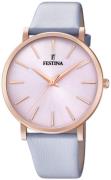 Festina Dameklokke F20373-1 Rosa/Lær Ø38 mm