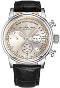 Stührling Original Herreklokke 895.02 Chronopulse Beige/Lær Ø42 mm