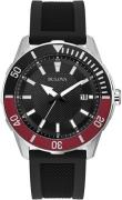 Bulova Herreklokke 98B348 Sort/Gummi Ø44 mm