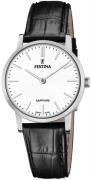 Festina Dameklokke F20013-1 Hvit/Lær Ø29 mm