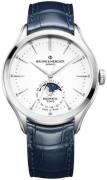 Baume & Mercier Herreklokke MOA10549 Clifton Hvit/Lær Ø42 mm