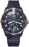 Ulysse Nardin Herreklokke 1185-170-3-BLUE Diver Blå/Gummi Ø44 mm