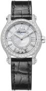 Chopard Dameklokke 274302-1003 Happy Sport Hvit/Lær Ø30 mm