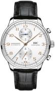 IWC Herreklokke IW371604 Portuguese Sølvfarget/Lær Ø40.9 mm