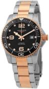 Longines Herreklokke L3.781.3.58.7 Hydroconquest Sort/Rose-gulltonet