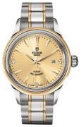 Tudor Dameklokke M12103-0004 Style Champagnefarget/18 karat gult gull