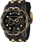 Invicta Herreklokke 42308 NHL Sort/Stål Ø48 mm