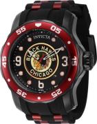 Invicta Herreklokke 42645 NHL Sort/Stål Ø48 mm